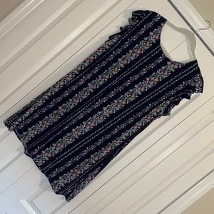 Old Navy Blue Floral Print Dress
